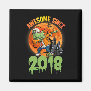 5th Birthday Halloween Dabbing Zombie Awesome Sinc Magnet