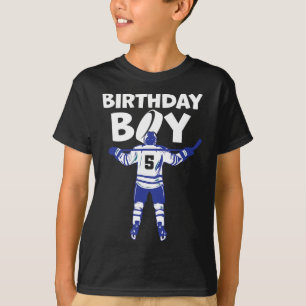 5th Birthday Ice Hockey Boy 5 Year Old Hockey Play T-Shirt