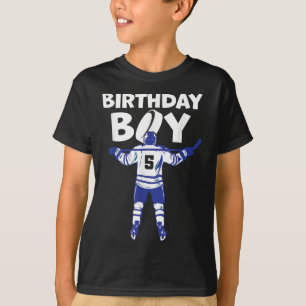 5th Birthday Ice Hockey Boy 5 Year Old Hockey Play T-Shirt