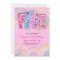 5th Birthday Invitation Girl Editable Rainbow Sequ