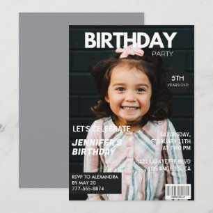 5th birthday invitations for her Magazine Cover
