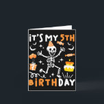5th birthday kids funny skeleton 5th birthday card<br><div class="desc">5th birthday kids funny skeleton 5th birthday halloween boys  | Greeting Card .5th birthday kids funny skeleton 5th birthday halloween boys  This product embodies a modern and minimal visual language. A clean aesthetic designed for everyday appeal.</div>