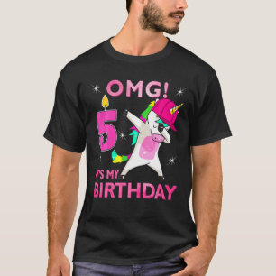 5Th Birthday Kids, OMG! It's My 5Th Birthday Unico T-Shirt