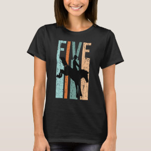5th Birthday Kids Retro Rodeo Horse Lovers Cowboys T-Shirt