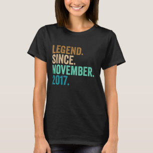 5th Birthday Legend Since November 2017 5 Years O T-Shirt