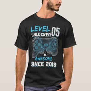 5th Birthday   Level 5 Unlocked Since 2018 Girls B T-Shirt