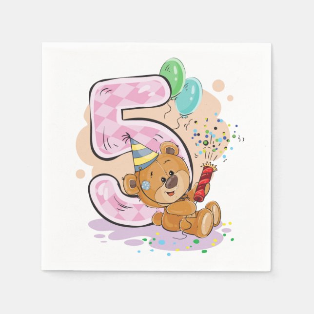 5th Birthday Napkin (Front)