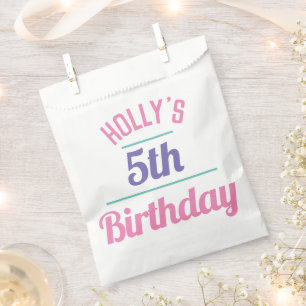 5th Birthday Party Candy Bag