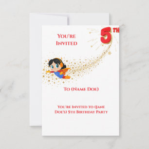 5th Birthday Party Invitation
