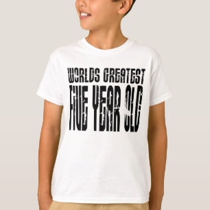 5th Birthday Party Worlds Greatest Five Year Old T-Shirt