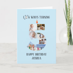 5th Birthday Photo Card