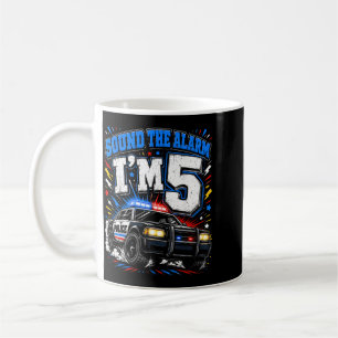 5th Birthday Police Car Police Officer 5 Year Old Coffee Mug