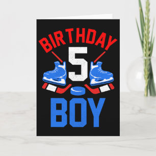 5th Birthday Shirt For Girls Boys 5 Yrs Old Ice Ho Card
