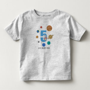 5th Birthday Solar System Planet Toddler T-shirt