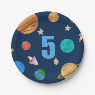 5th Birthday Solar System Planets Paper Plate