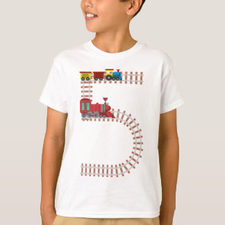 5th Birthday Train Railroad Themed 5 Year Old Kids T-Shirt