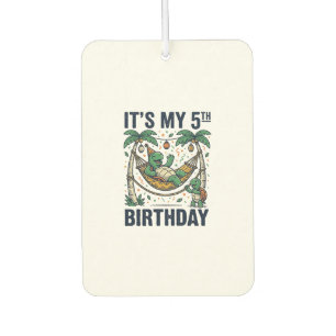 5th Birthday Turtle Hammock Vintage Engraving Desi Air Freshener