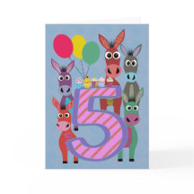 5th Birthday with Five Donkeys and Cupcakes