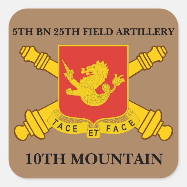 5TH BN 25TH FIELD ARTILLERY 10TH MOUNTAIN STICKERS (Front)