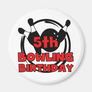 5th Bowling Birthday Tshirts and Gifts Magnet