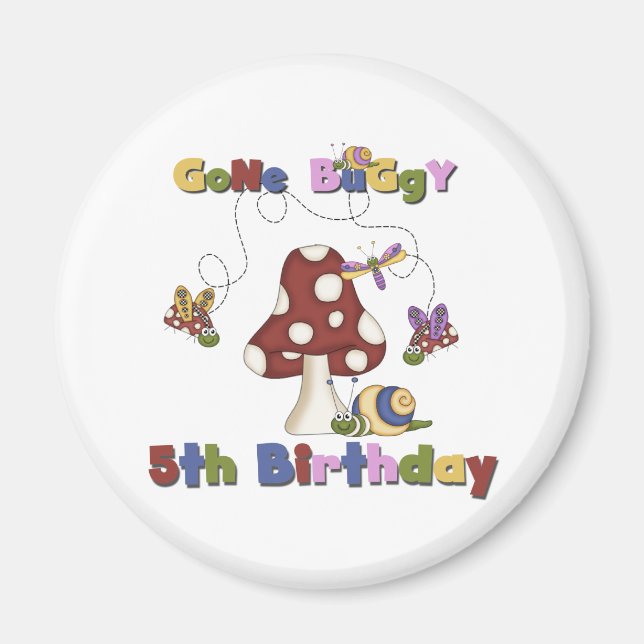 5th Bug Birthday Tshirts and Gifts Magnet (Front)