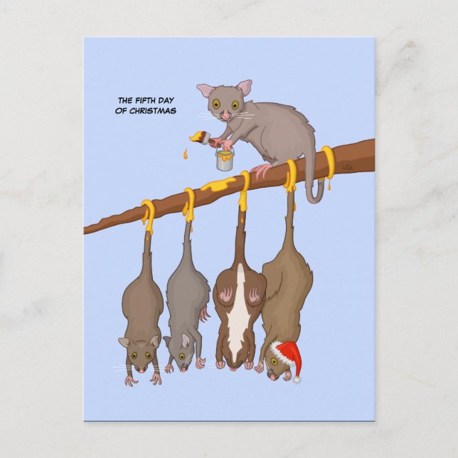 5th Day of Christmas (5 Golden Rings)  Postcard (Front)