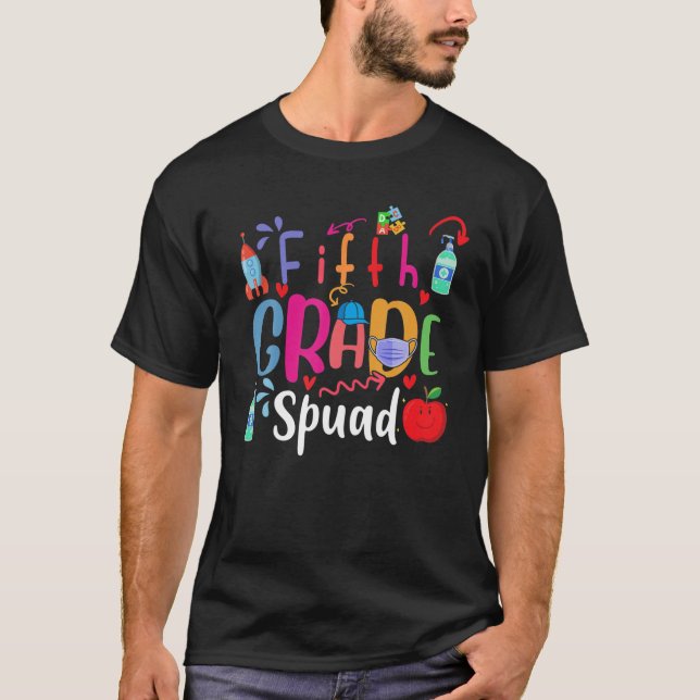 5Th Fifth Grade Squad First Day Of School T-Shirt (Front)