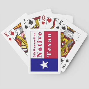 5th Generation Native Texan Flag Playing Cards