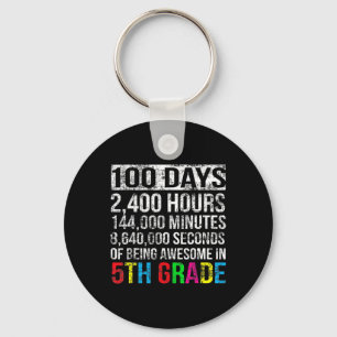 5th Grade 100 Day Countdown 100 Days Of School Gif Keychain