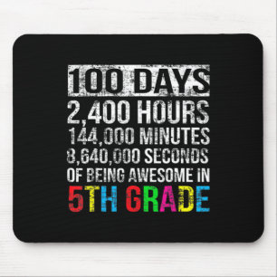 5th Grade 100 Day Countdown 100 Days Of School Gif Mouse Pad