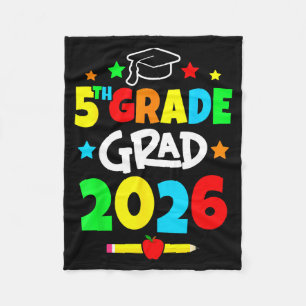 5th grade 2026 fifth grade grad elementary school fleece blanket