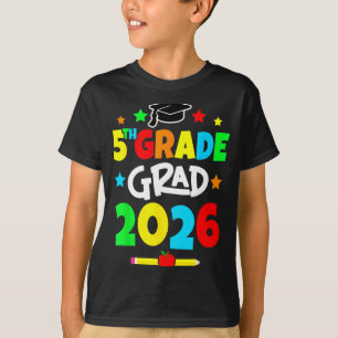 5th grade 2026 fifth grade grad elementary school  T-Shirt