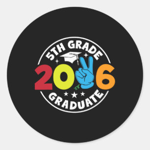 5th Grade 2026 Graduate School Senior Year Graduat Classic Round Sticker