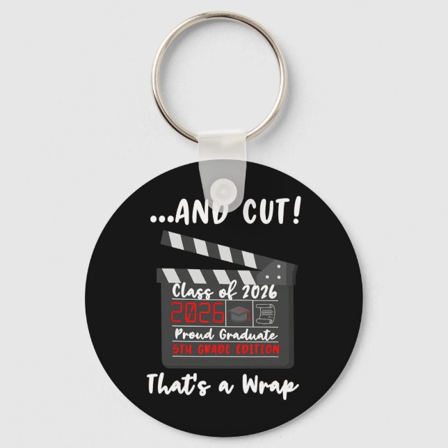 5th Grade 2026 Last Day End Of School Graduation F Keychain (Front)