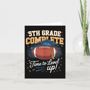 5th Grade Complete Time To Level Up Football Last Card