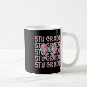 5th Grade Crew Bow Flowers First Day Of School Fif Coffee Mug