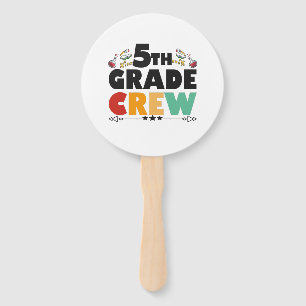 5TH Grade Crew Funny Back To School Student Gift Hand Fan
