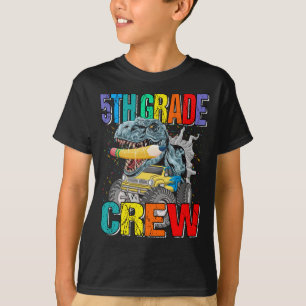 5th Grade Crew Monster Truck Dinosaur Boys T-Shirt