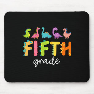 5th Grade Dinosaur Back To School First Day Of Sch Mouse Pad