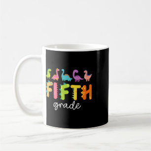 5th Grade Dinosaur Ck To School First Day Of Schoo Coffee Mug