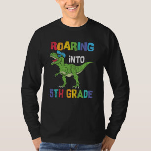 5th Grade Dinosaur First Day School Student Gift T-Shirt