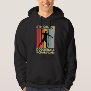 5th Grade Dodgeball Player Retro Kids Dodgeball Hoodie
