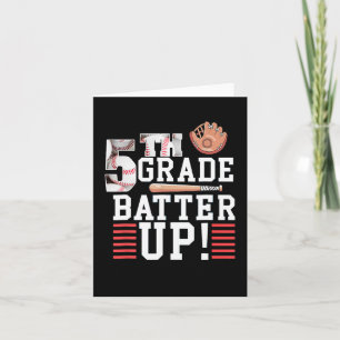 5th Grade First Day Of School 5th Grade Batter Up  Card