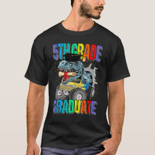 5th Grade Graduate Monster Truck Dinosaur Graduati T-Shirt