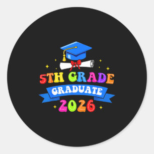 5th grade graduation 2026 graduate class of 2026 classic round sticker