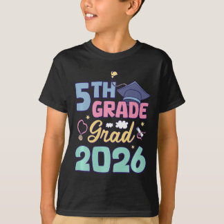 5th Grade Graduation 2026 Proud Grad Elementary Sc T-Shirt