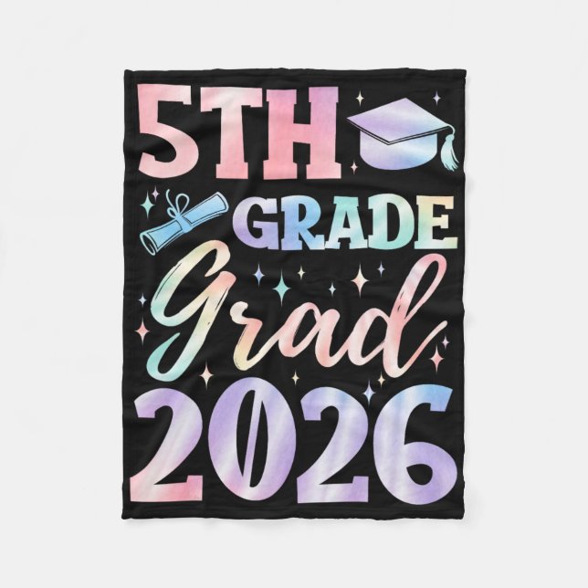 5th Grade Graduation Cl 2026 Elementary School Gra Fleece Blanket (Front)