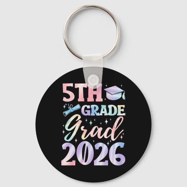 5th Grade Graduation Cl 2026 Elementary School Gra Keychain (Front)