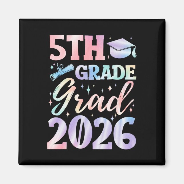 5th Grade Graduation Cl 2026 Elementary School Gra Magnet (Front)