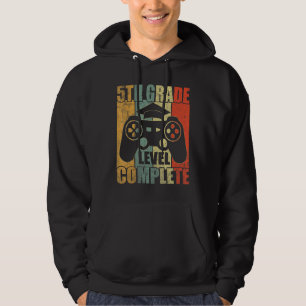5th Grade Graduation Gamer Boys Level Complete Vid Hoodie